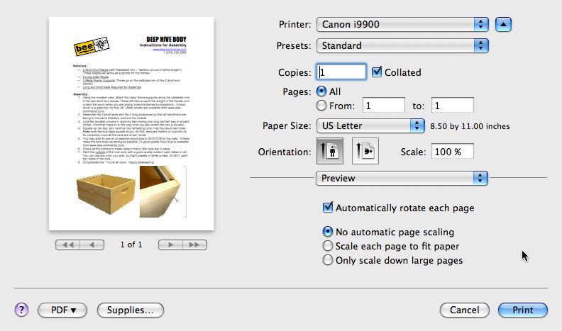 Dominerende depositum Ruckus Why can't I change print settings on a MacBook Pro? Printer Settings OSX  10.5 | MacRumors Forums