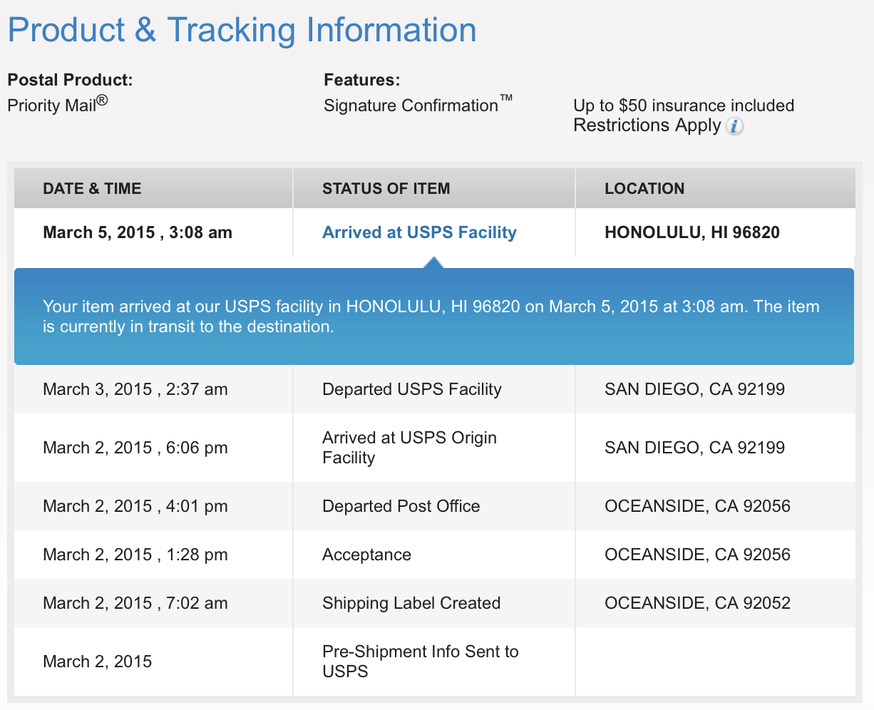 Tracking post office Track &