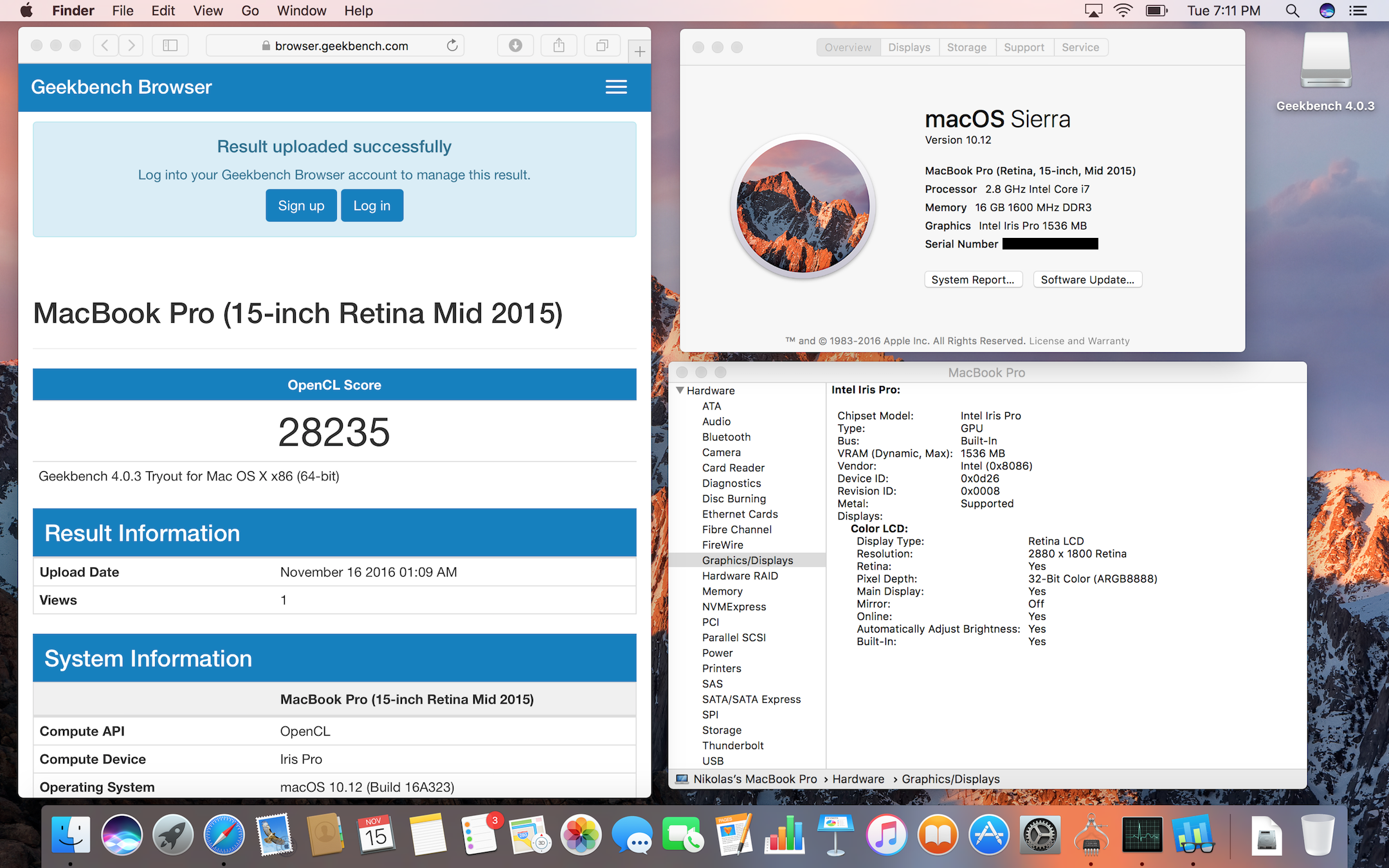 MacBook Pro 2015 AMD Radeon R9 M370X