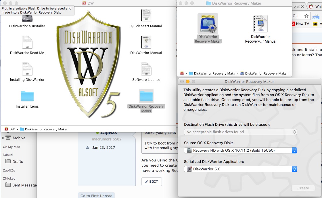 DiskWarrior Bootable USB MacBook Pro Yosemite 10.10.5 restart | Forums