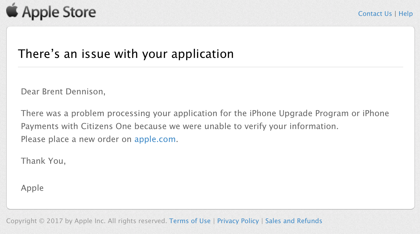 Processing application with Citizens One? Will email me within 8 hours? |  MacRumors Forums