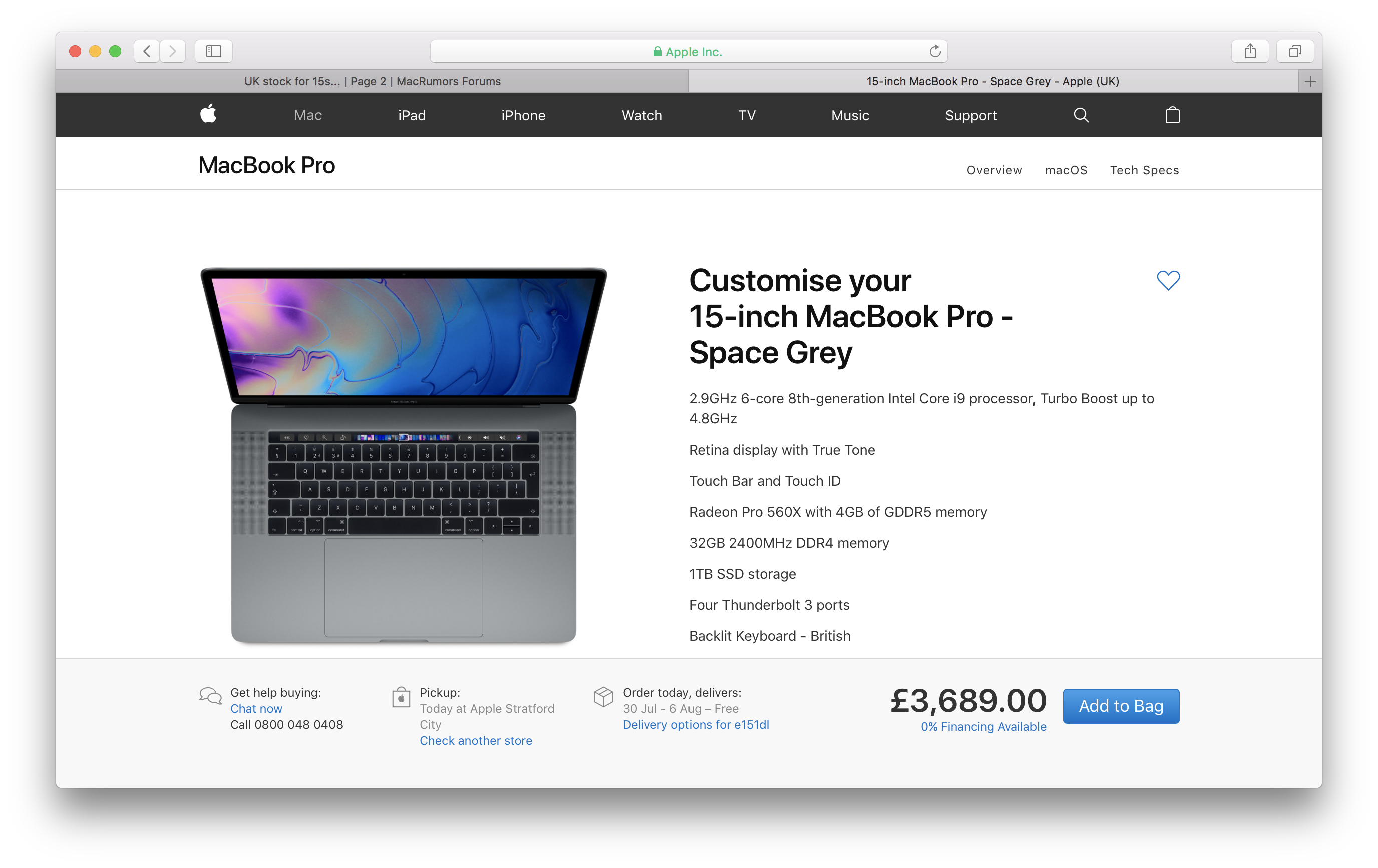 Can i customize macbook pro at apple store nm9328c s14a beye