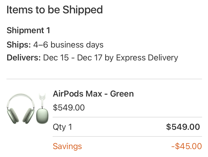 AirPods Max Pre Order Order Delivery Thread MacRumors Forums