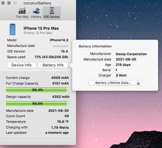 coconutBattery 3.9 - by