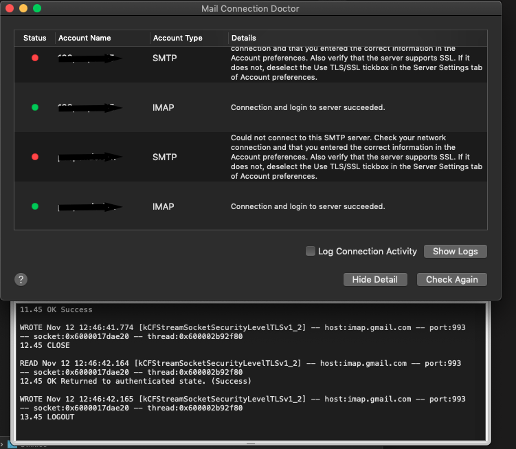 SMPT connection fails for some network providers | MacRumors Forums