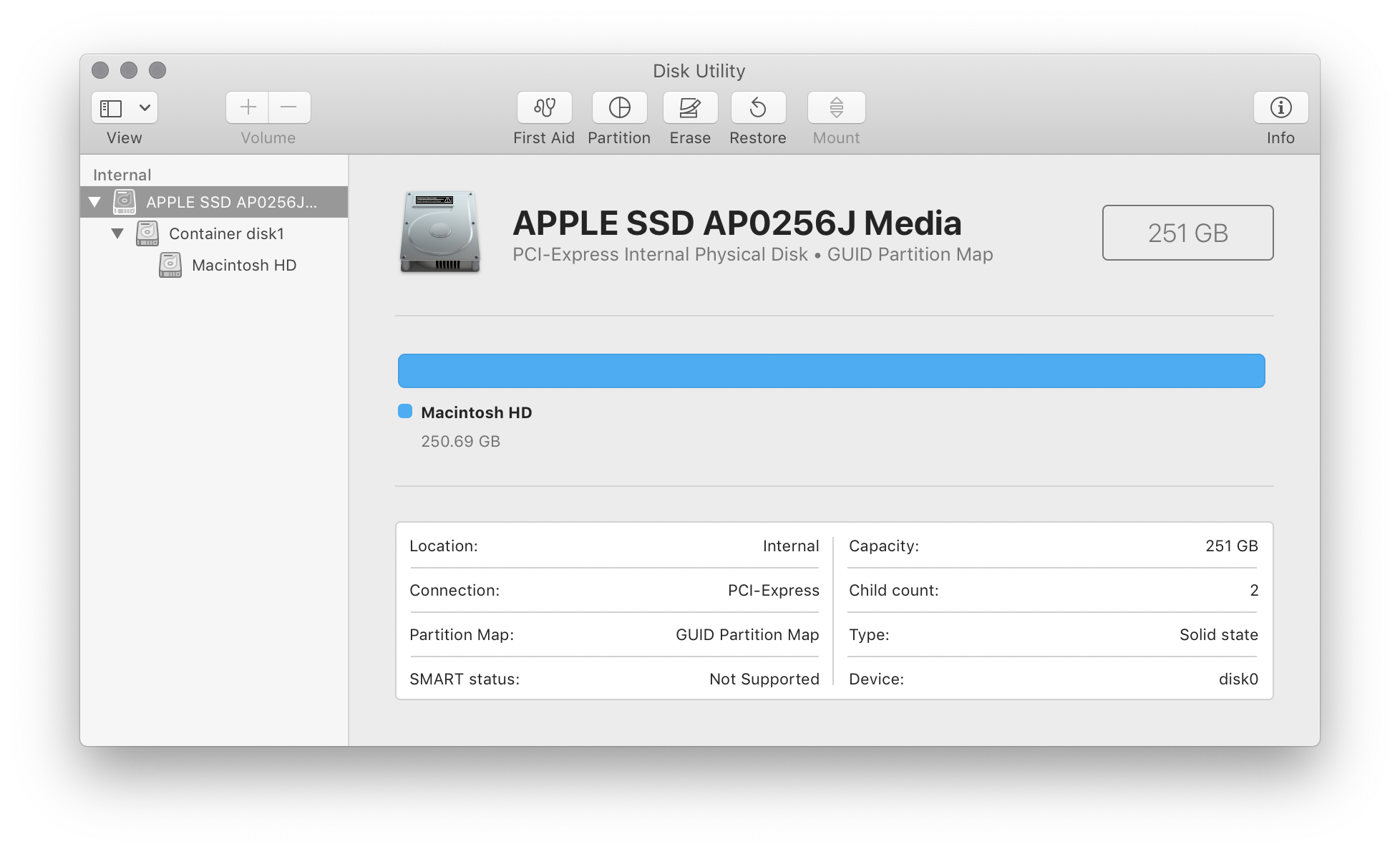 Laboratorium strubehoved grim Disk Utility shows SMART status as Not Supported | MacRumors Forums