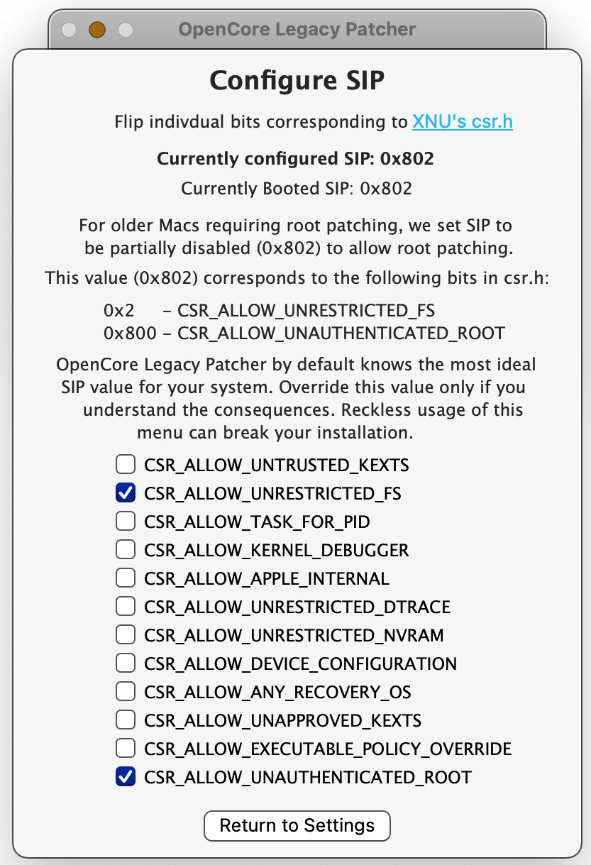 SIP settings from OCLP, no shadow.jpg
