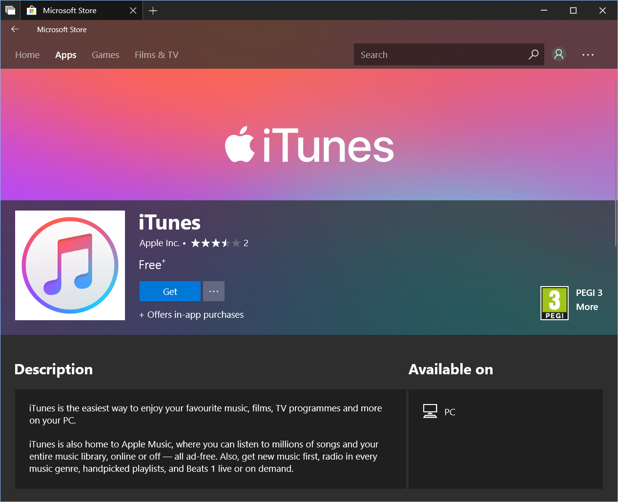 can you download apple app store on windows 10