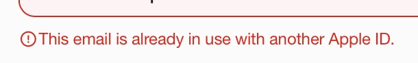 This email is already in use with another Apple ID..jpg