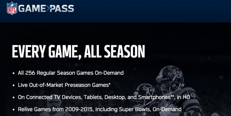 nfl game pass live