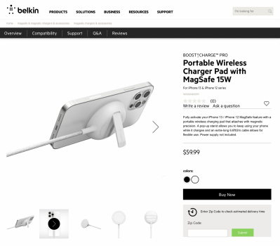 MagSafe Portable Wireless Charger Pad for iPhone 13 & iPhone 12  Belkin.png