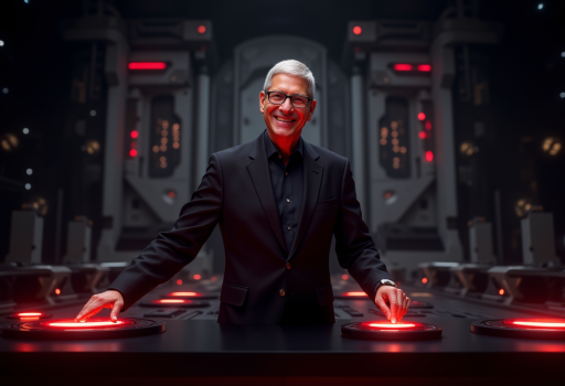 Apple CEO Tim Cook Having Pressed The Red Button T.png