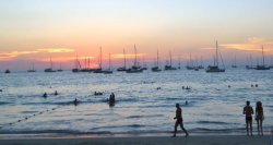 Kings Cup yachts at sunset; Kata 5 Dec '12.jpg