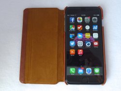 Kavaj Dallas iPhone 6 Plus Leather Wallet Case: Front Open View.jpg