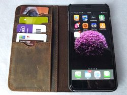 Doc Artisan Sport Leather Wallet Combo Case--Open Wallet with Cards.jpg