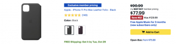 $78 Apple iPhone 11 Pro Max Leather Folio.png