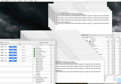 Prime95 test07 CPU A 74-61=13...CPU B 64-53=13 - small FFT test (7 mins) - removed plastic ret...png