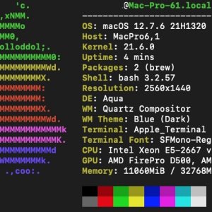 mp 6,1 Neofetch with new CPU 2.jpg