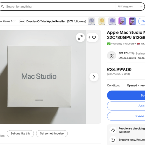 Apple Mac Studio M3 Ultra 2025 32C80GPU 512GB RAM 1TB SSD A3389  eBay UK.png