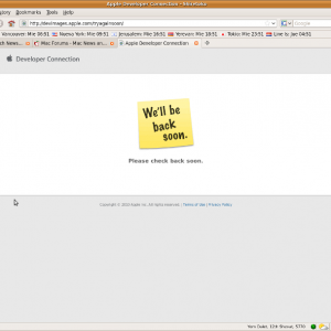 Apple Developer Connection down.png