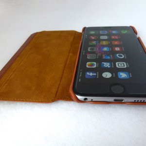 Kavaj Dallas iPhone 6 Plus Leather Wallet Case: Front Bottom View.jpg