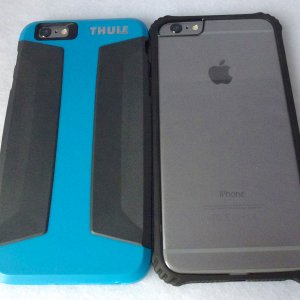 Thule Atmos X3 (Left) and Griffin Survivor Core (Right)--Back View.jpg
