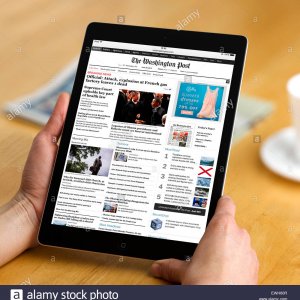 reading-the-internet-edition-of-the-washington-post-online-newspaper-EWH60R.jpg