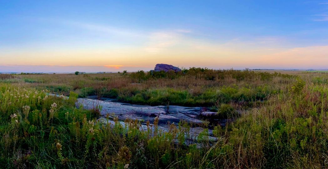 Blue Mounds State Park MN Eagle Rock Sunset Sept 2021.jpg