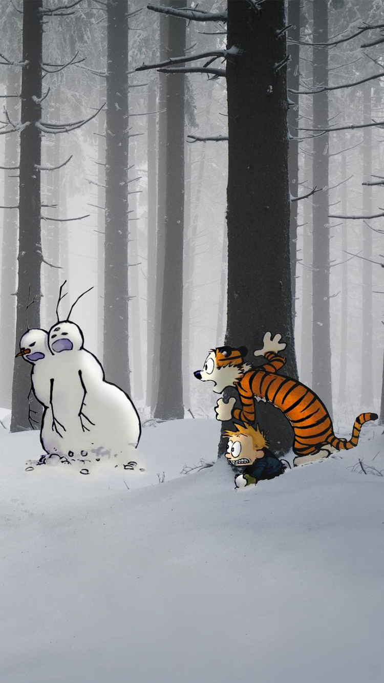 Calvin Hobbes snowman.png