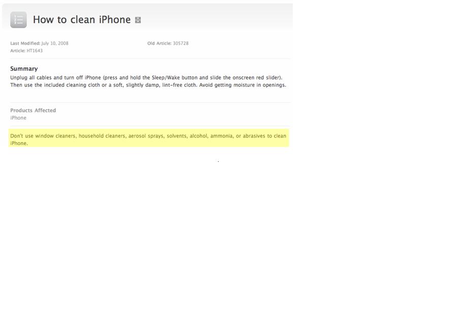 Do not use windex.JPG