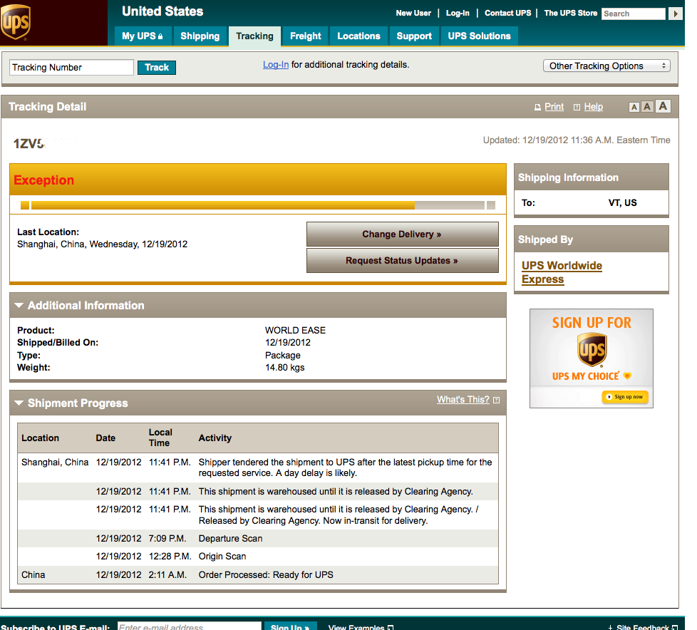 exception notice from ups re delivery of new iMac hold up at clearing agency Screen Shot 2012-12.png