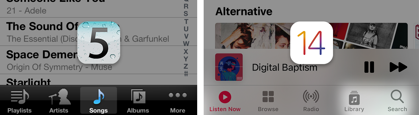 ios 5 vs 14 music.png