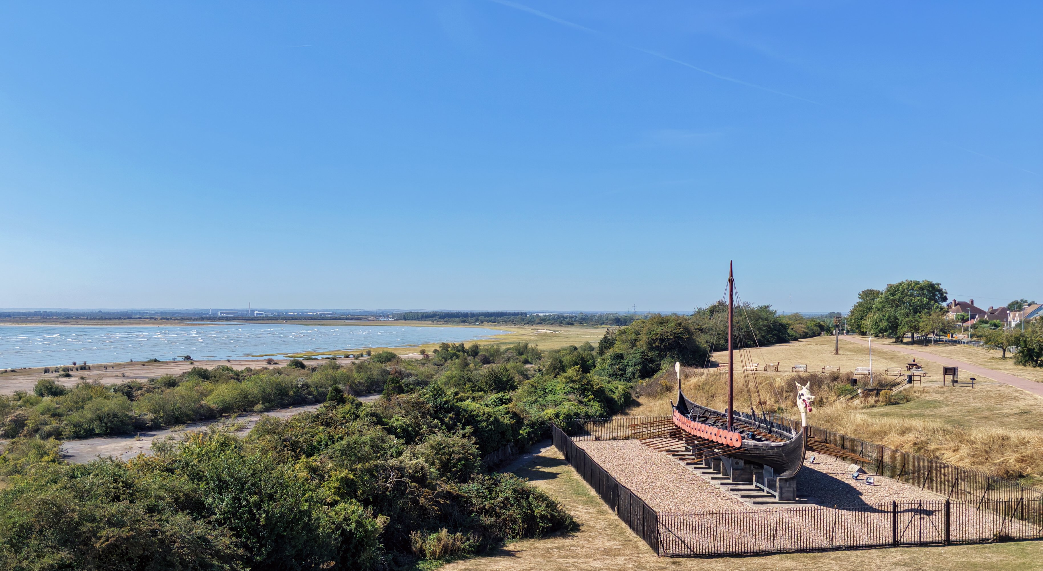 Longship at Pegwell by Drone.JPG