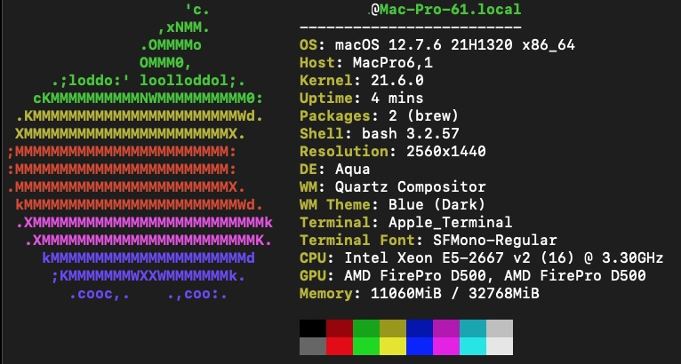 mp 6,1 Neofetch with new CPU 2.jpg