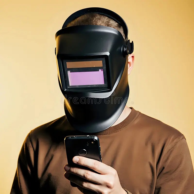 person-using-vintage-flip-phone-as-welding-mask-ai-generated-image-man-wearing-brown-shirt-41...jpeg