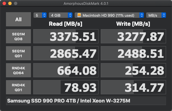Samsung SSD 990 PRO 4TB : Intel Xeon W-3275M Bootable.png
