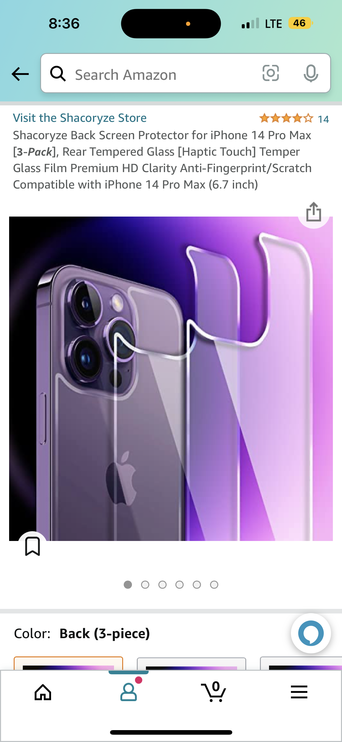  Shacoryze Back Screen Protector for iPhone 11 [𝟯