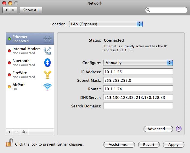 Ethernet mac address