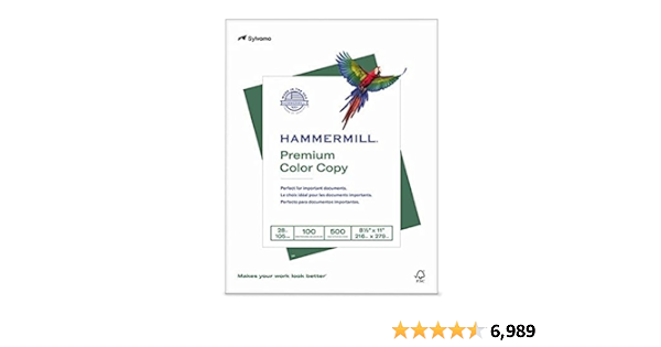  Hammermill Printer Paper, Premium Color 28 lb Copy Paper, 12 x  18-1 Ream (500 Sheets) - 100 Bright, Made in the USA, 106125R