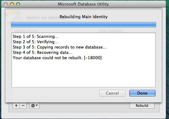 How to reload old identity outlook 2011 for mac