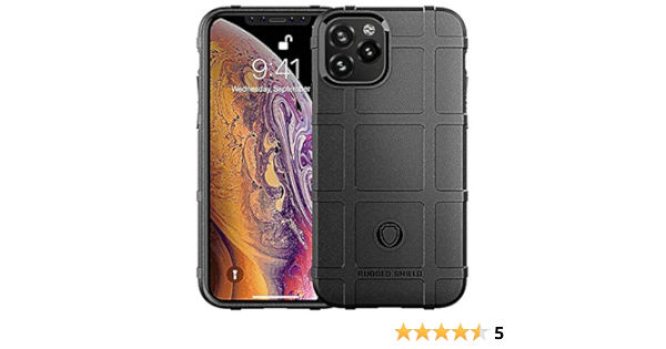 iPhone 11 Pro case, (Rugged Shield Series) TPU Thick Solid Armor Tactical  Protective Cover Case for iPhone 11 Pro (2019) - Dark Black