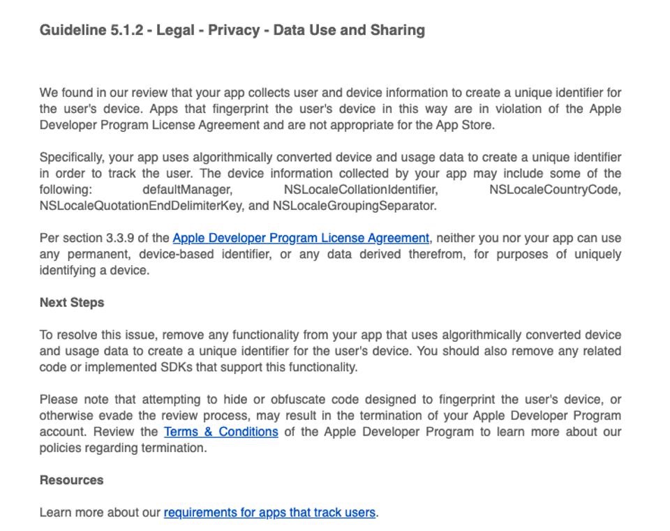 Apple Now Rejecting App Updates That Defy Ios 14 5 App Tracking Transparency Rules Macrumors Forums