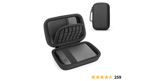 Basics External Hard Drive Portable Carrying Case, Black