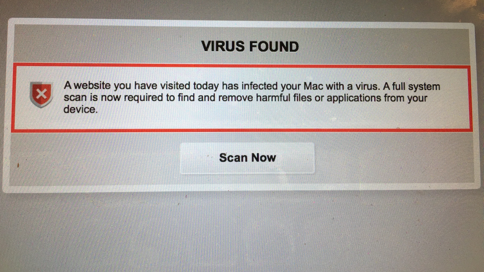 Fake virus. Мак вирус. Virus found.