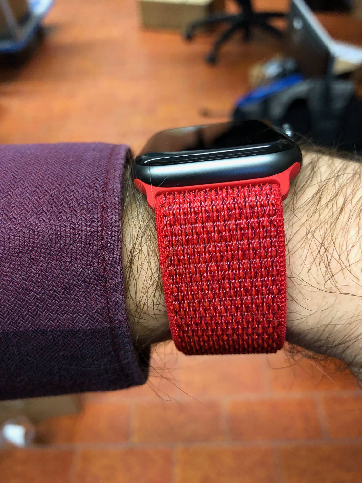 red sport loop apple watch