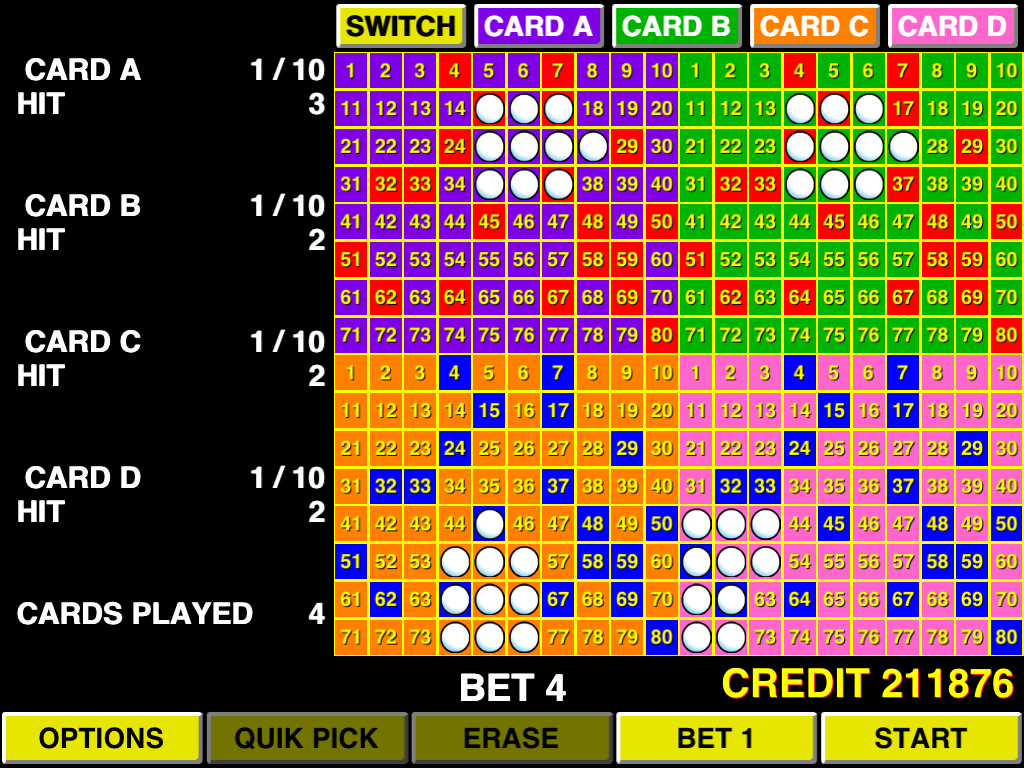 20 card keno software