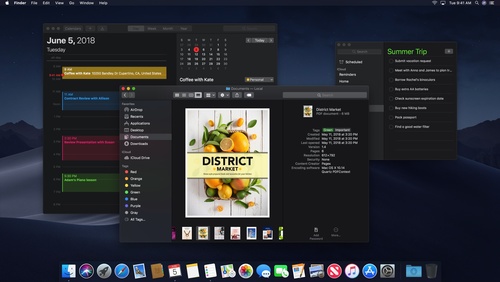 Dark mode "greyness" changes if you change desktop wallpaper