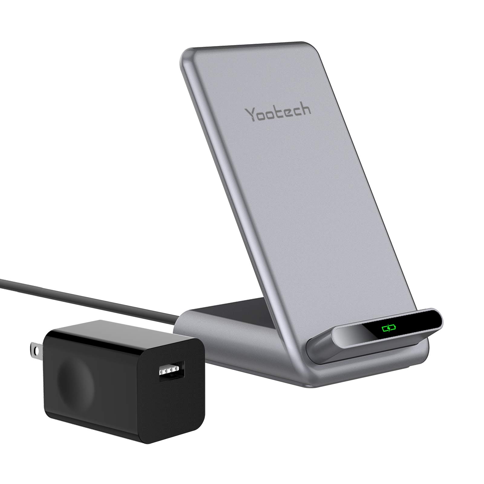 yootech 7.5W/10W/15W Fast Wireless Charger,7.5W Wireless Charging Stand with Quick Adapter Compatible iPhone 13/13 Pro/13 Mini/13 Pro Max/12/11,15W LG V30/V35/G8,10W Galaxy S21/S20/S10,Pixel 3/4XL