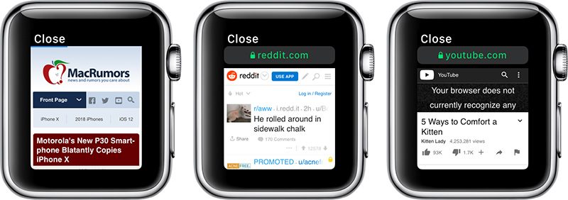 How To Browse The Internet On Apple Watch Through Watchos 5 S Webkit Integration Macrumors Forums