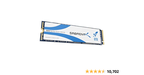 SABRENT 4TB Rocket NVMe PCIe M.2 2280 Internal SSD High Performance Solid  State Drive (SB-ROCKET-4TB)